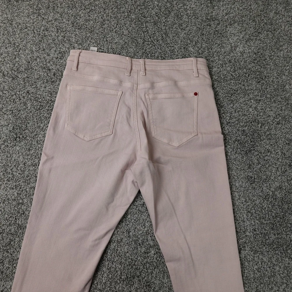 Spanx Pants Womens 30‎ Pink Slim X Cropped Twill Mid Rise Casual Preppy Stretch